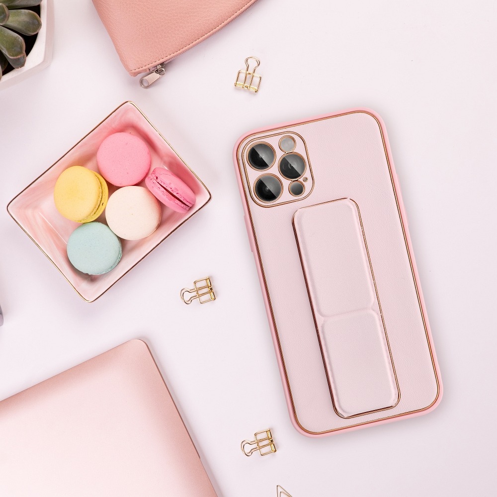 Pokrowiec Forcell Leather Case Kickstand r�owy Apple iPhone 12 Pro / 6