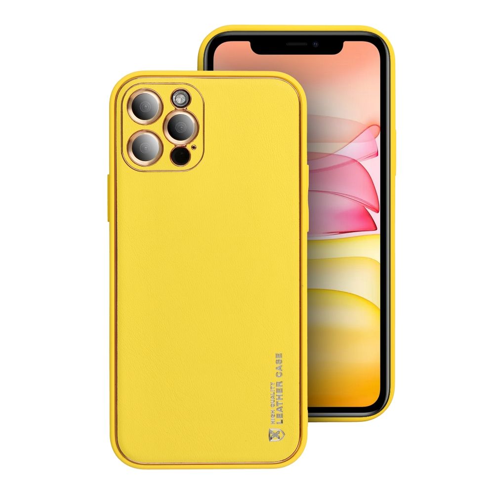 Pokrowiec Forcell Leather Case żółty Apple iPhone 15 Pro / 2 Pokrowiec Forcell Leather Case żółty Apple iPhone 15 Pro / 2
