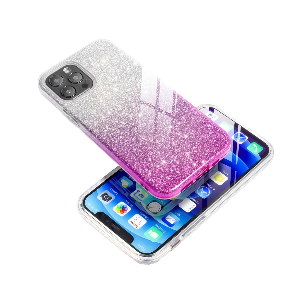 Pokrowiec Forcell Shining Ombre różowy Apple iPhone 14 Plus / 2 Pokrowiec Forcell Shining Ombre różowy Apple iPhone 14 Plus / 2