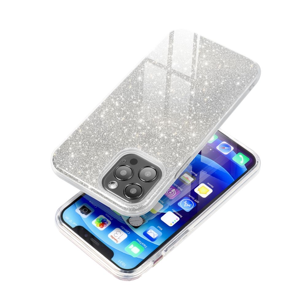 Pokrowiec Forcell Shining srebrny Apple iPhone 14 Plus / 2 Pokrowiec Forcell Shining srebrny Apple iPhone 14 Plus / 2