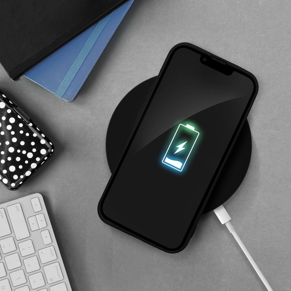Pokrowiec Forcell Silicone czarny Apple iPhone X / 8