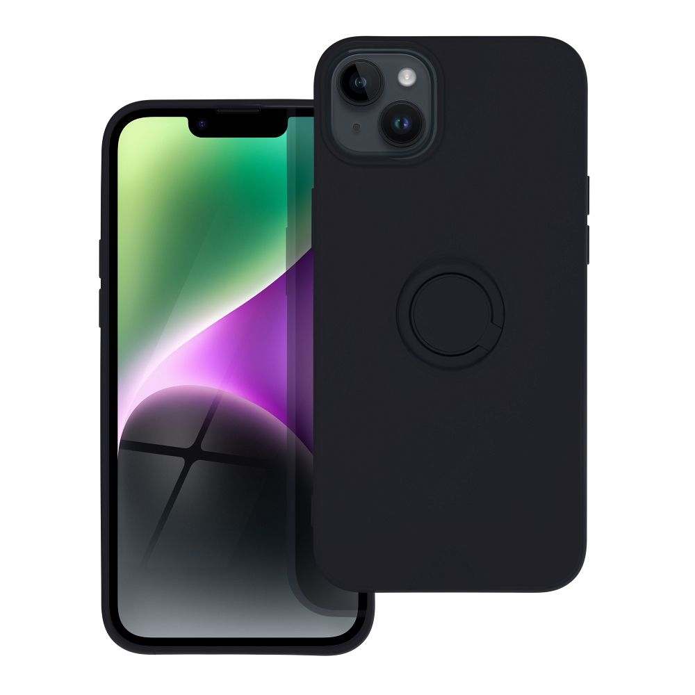 Pokrowiec Forcell Silicone Ring czarny Apple iPhone 14 Max / 2
