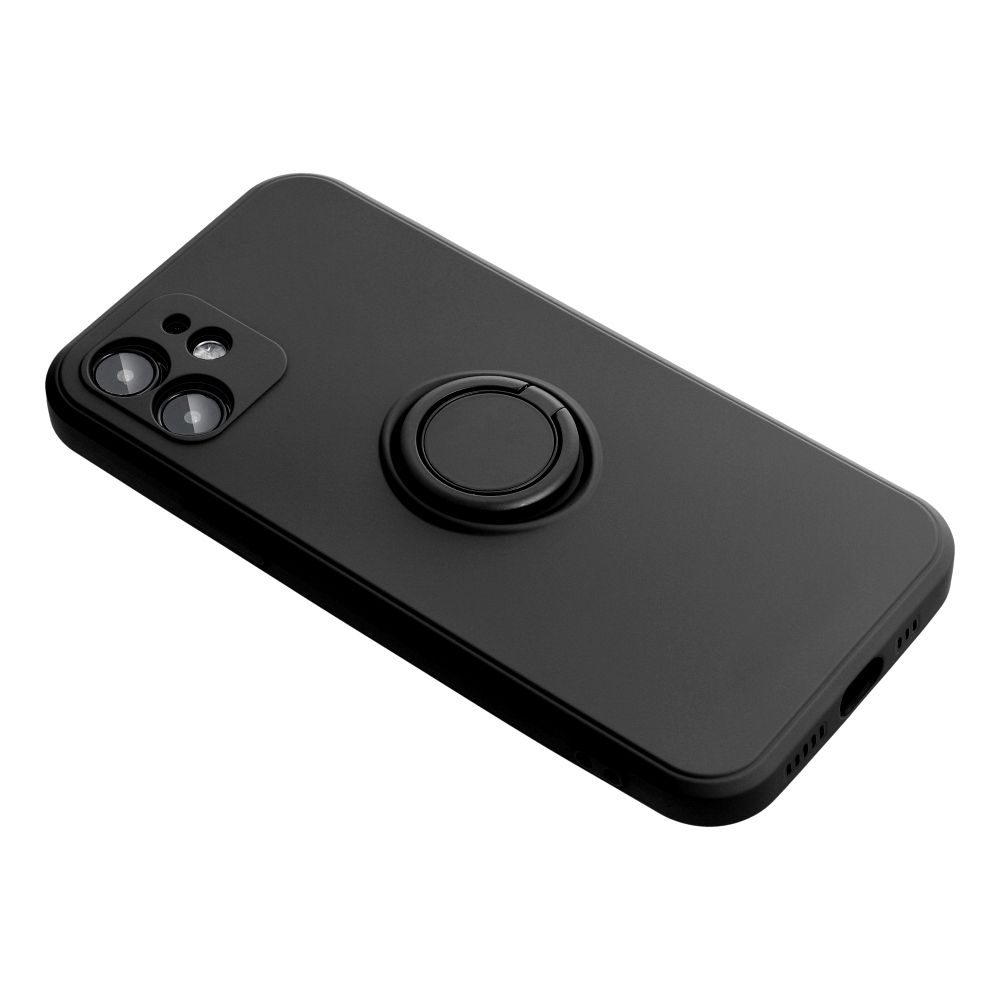 Pokrowiec Forcell Silicone Ring czarny Apple iPhone 14 Max / 5