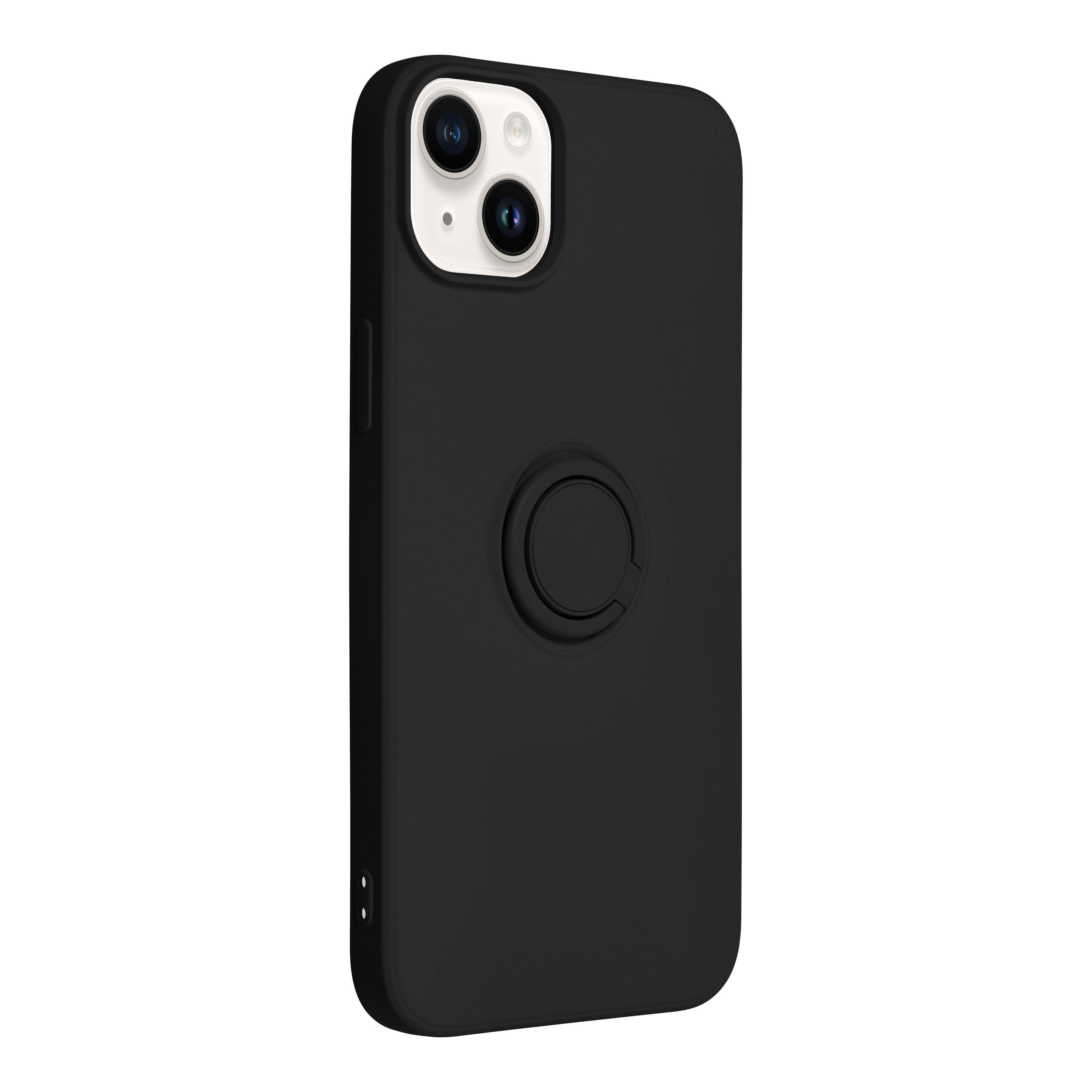 Pokrowiec Forcell Silicone Ring czarny Apple iPhone 14 Plus / 7