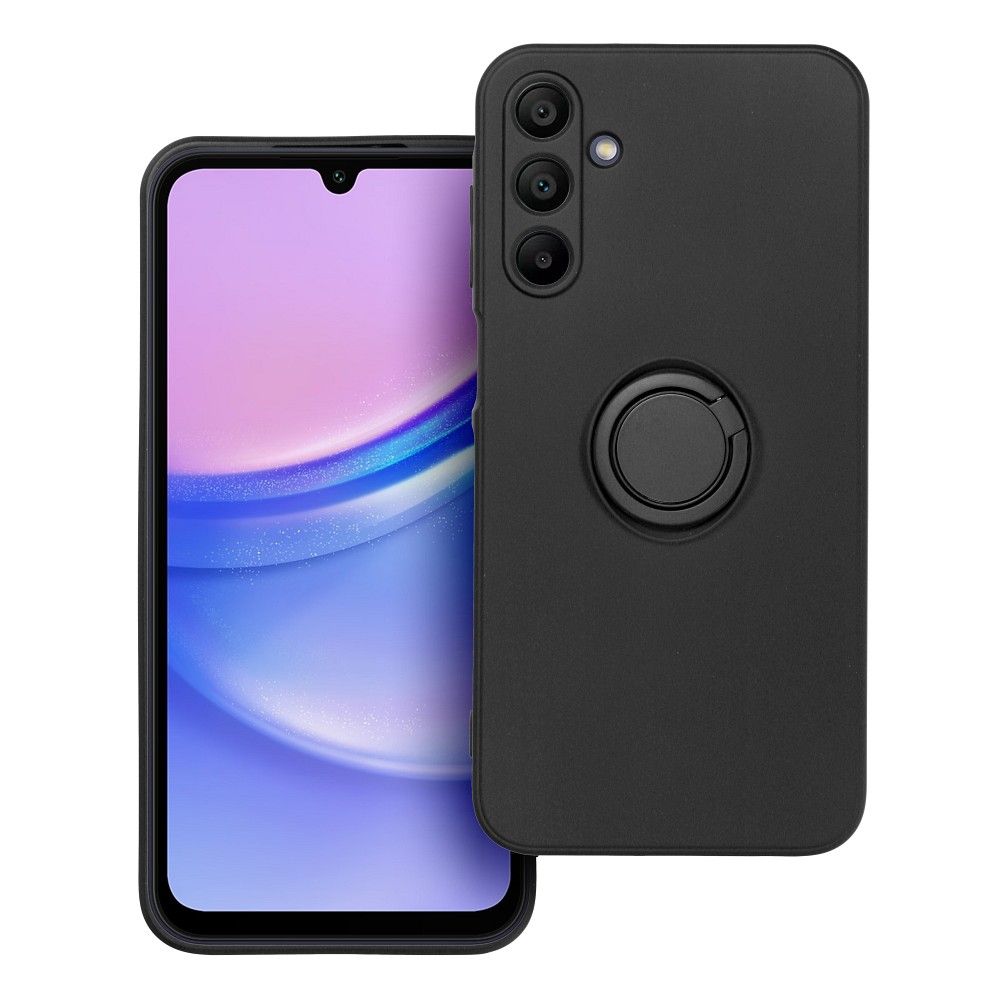 Pokrowiec Forcell Silicone Ring czarny Samsung Galaxy A15 4G / 2
