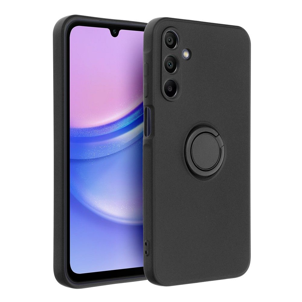 Pokrowiec Forcell Silicone Ring czarny Samsung Galaxy A15 4G / 3