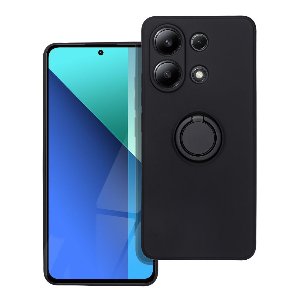 Pokrowiec Forcell Silicone Ring czarny Xiaomi Redmi Note 13 / 10