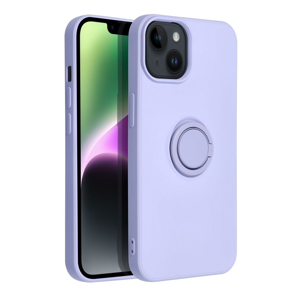 Pokrowiec Forcell Silicone Ring fioletowy Apple iPhone 14 / 2