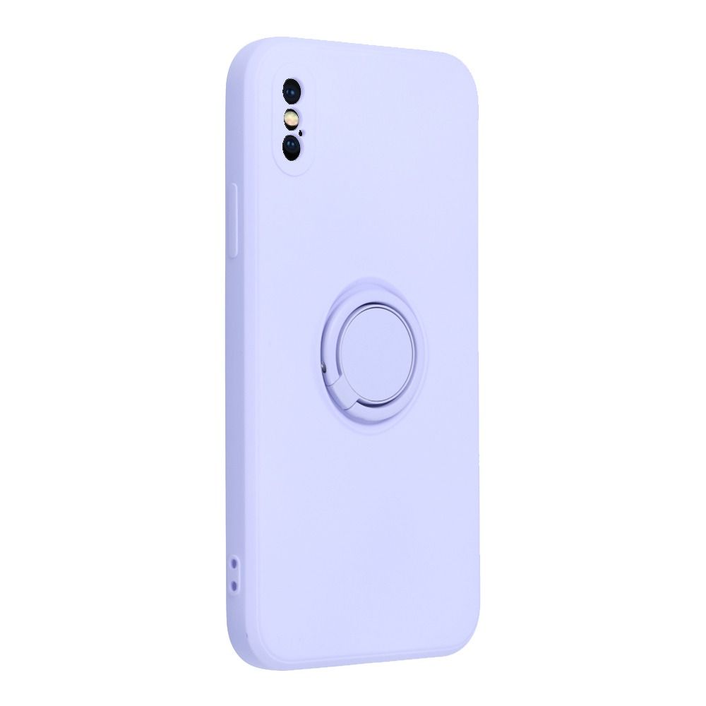 Pokrowiec Forcell Silicone Ring fioletowy Apple iPhone X / 2