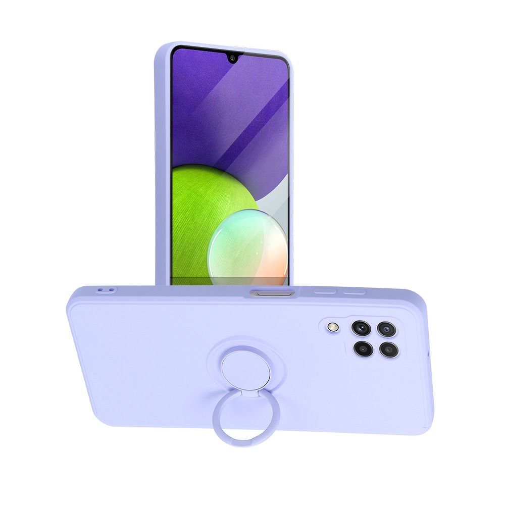 Pokrowiec Forcell Silicone Ring fioletowy Samsung Galaxy A22