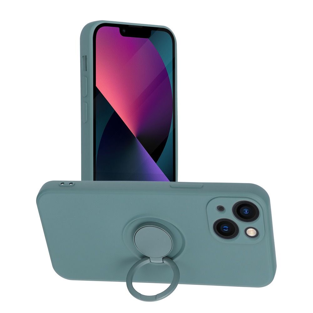 Pokrowiec Forcell Silicone Ring zielony Apple iPhone 12 Pro