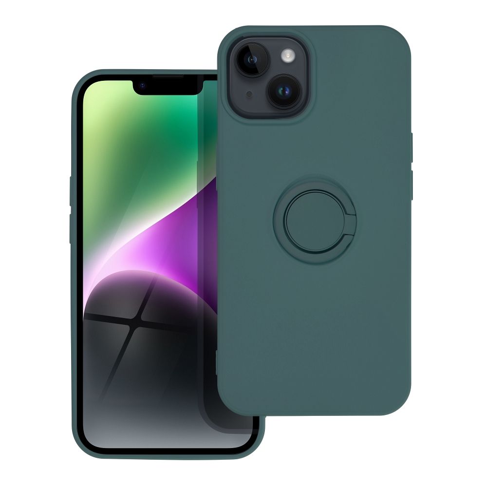 Pokrowiec Forcell Silicone Ring zielony Apple iPhone 14 / 2