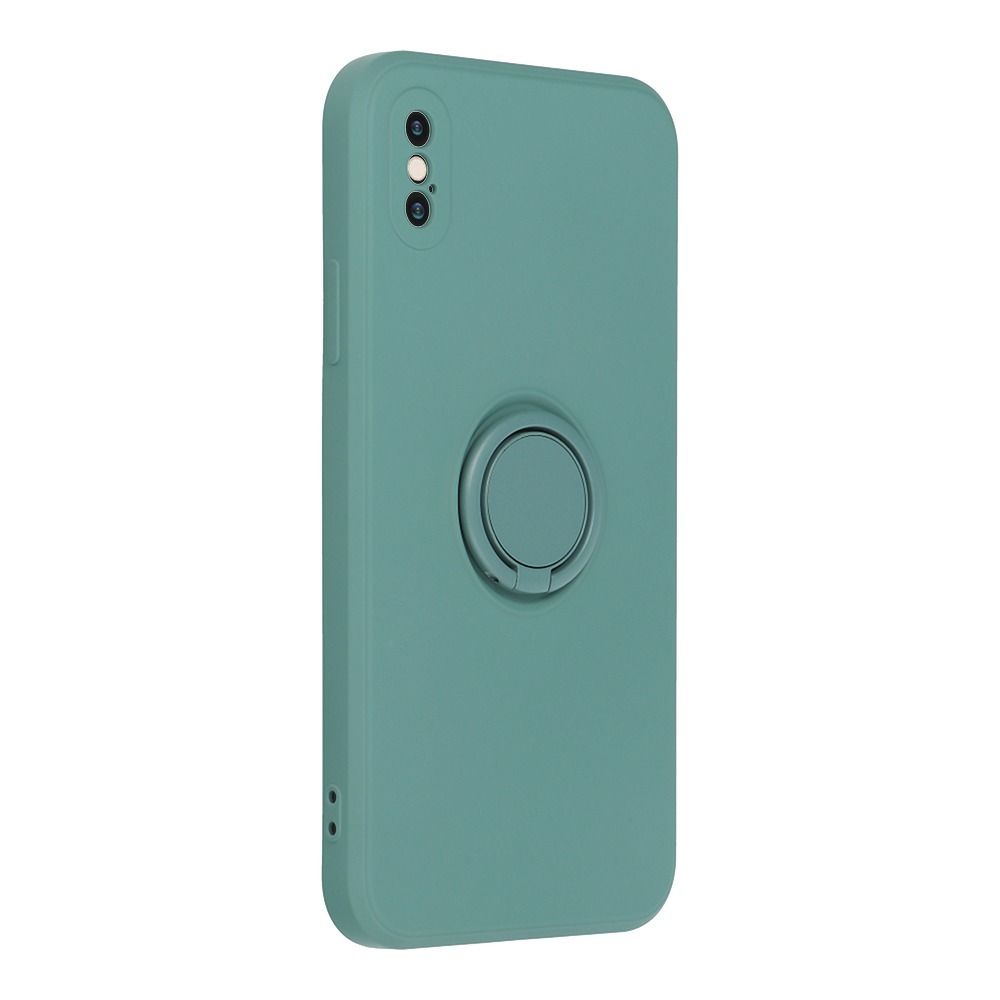 Pokrowiec Forcell Silicone Ring zielony Apple iPhone X / 2