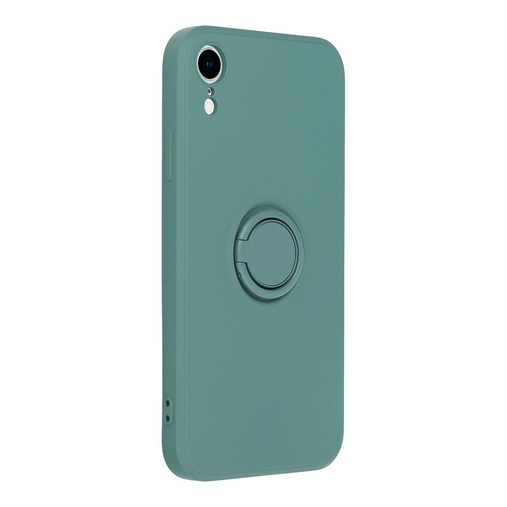 Pokrowiec Forcell Silicone Ring zielony Apple iPhone XR / 2