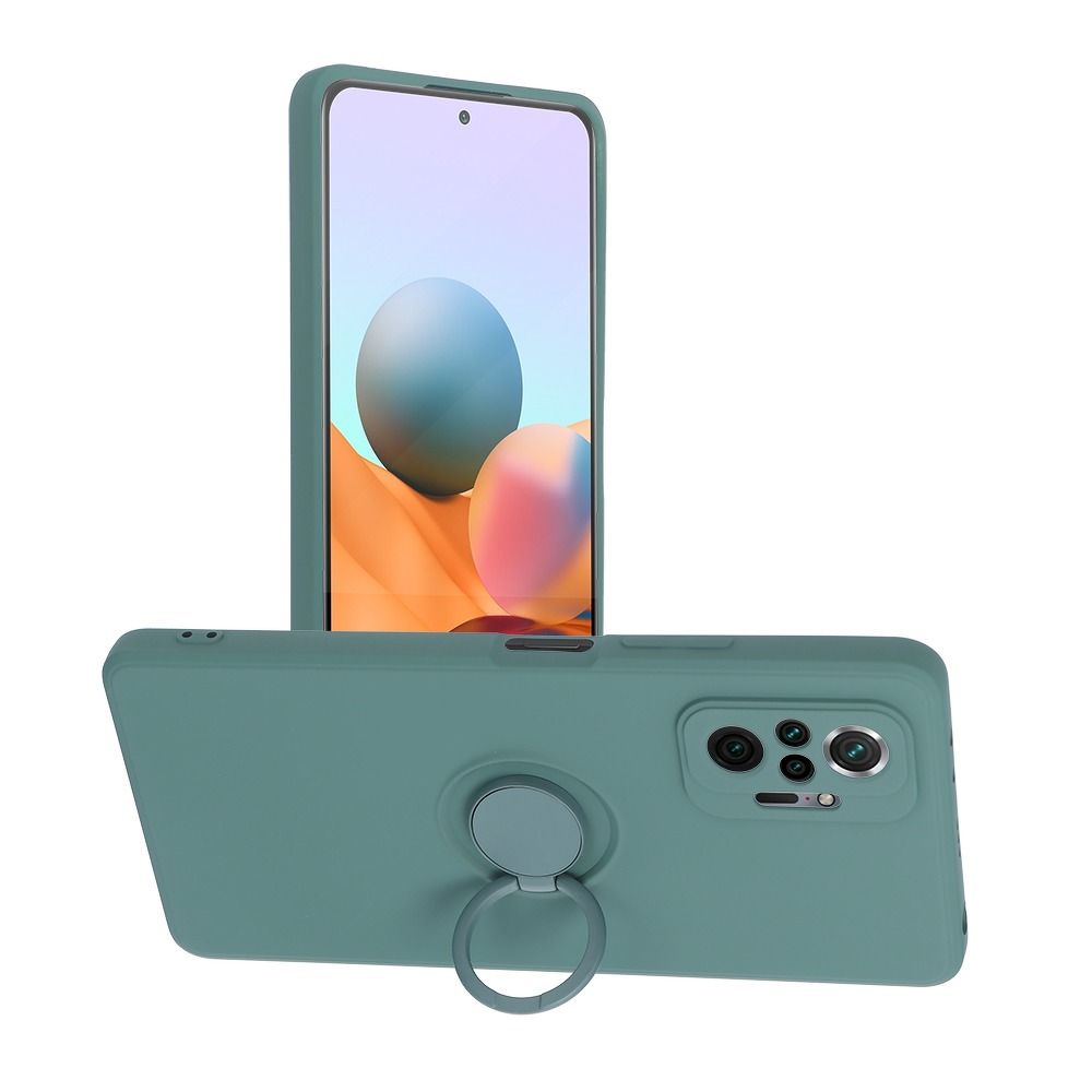 Pokrowiec Forcell Silicone Ring zielony Xiaomi Redmi Note 10 Pro