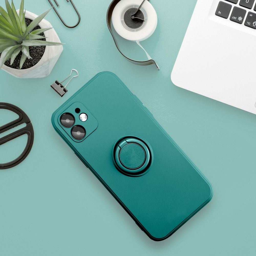 Pokrowiec Forcell Silicone Ring zielony Xiaomi Redmi Note 10 Pro / 3