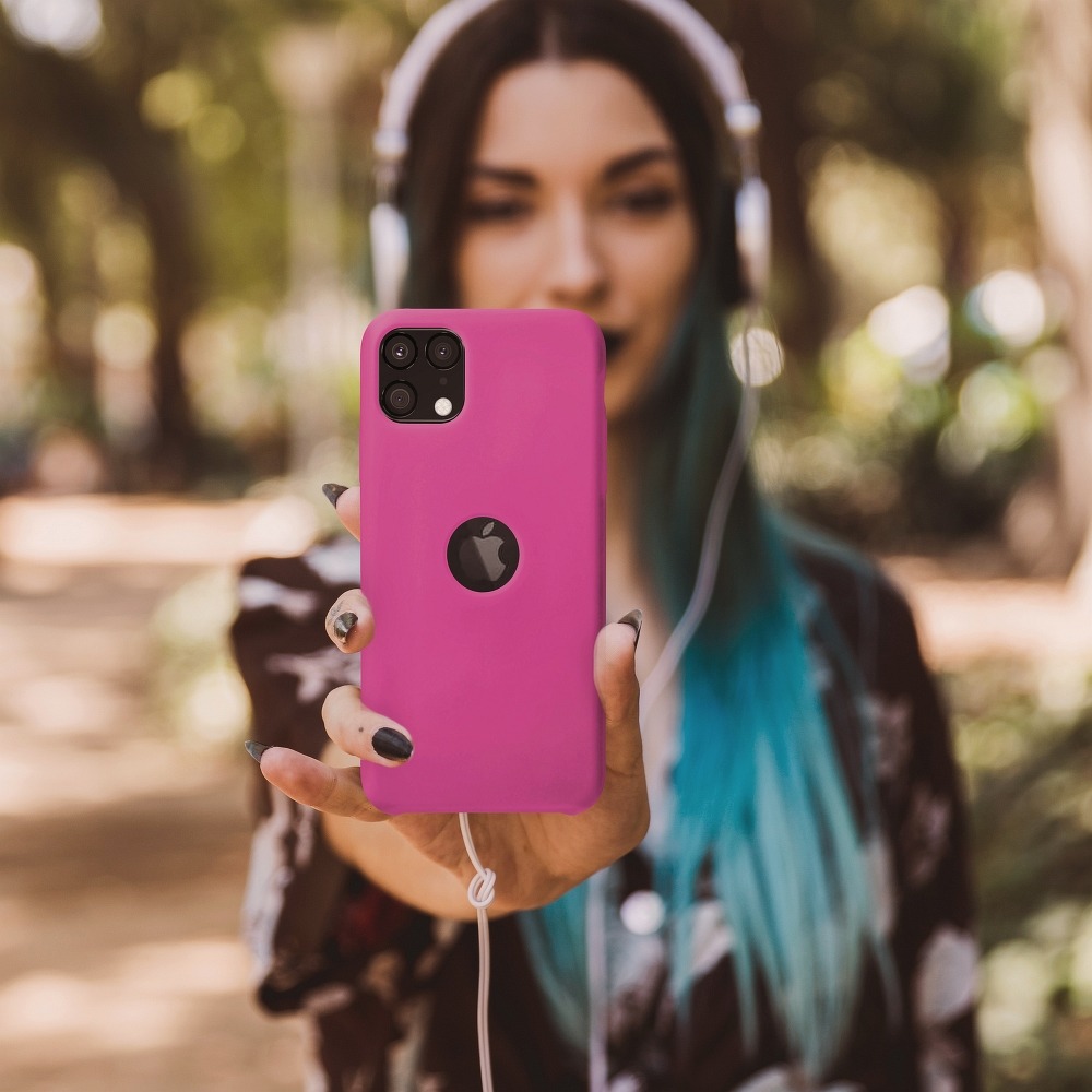 Pokrowiec Forcell Silicone r�owy Huawei P40 Lite / 3