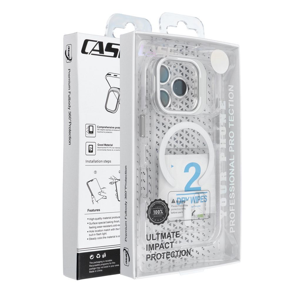 Pokrowiec Futera� LENS MAG COVER z MagSafe bia�y Apple iPhone 15 / 10