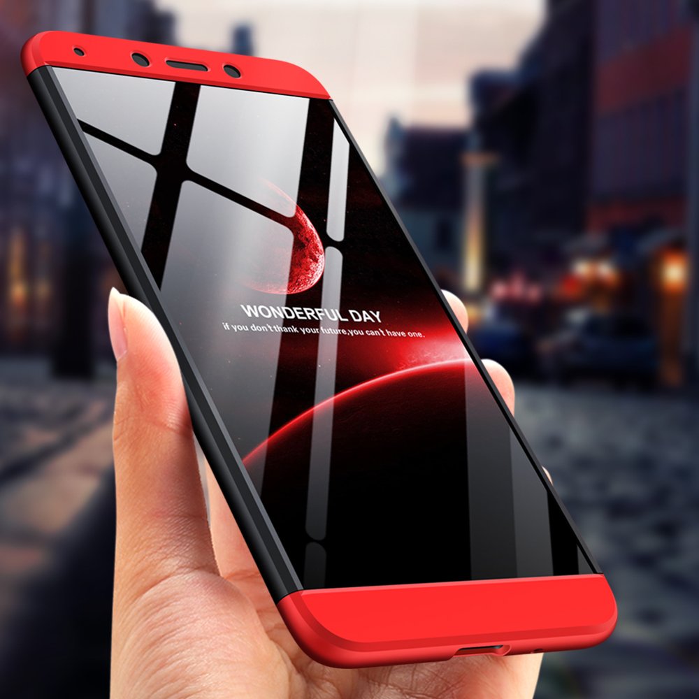 Pokrowiec GKK 360 Protection Case czarno-czerwony Xiaomi Redmi 6 / 4