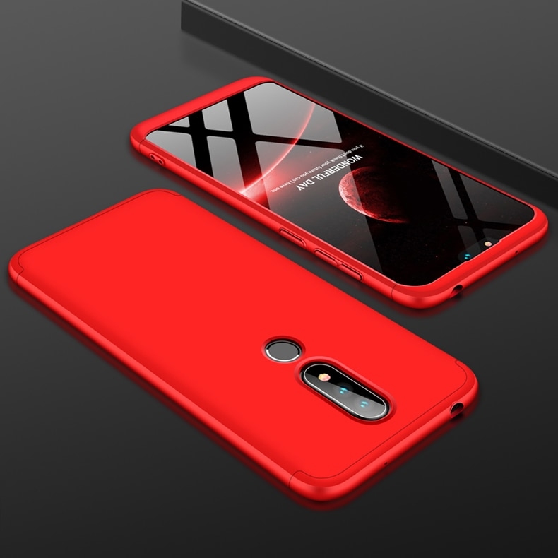 Pokrowiec GKK 360 Protection Case czerwony Nokia 6.1 / 2