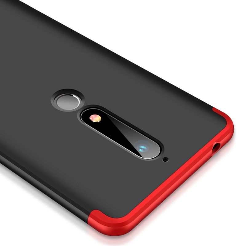 Pokrowiec GKK 360 Protection Case czerwony Nokia 6.1 / 6