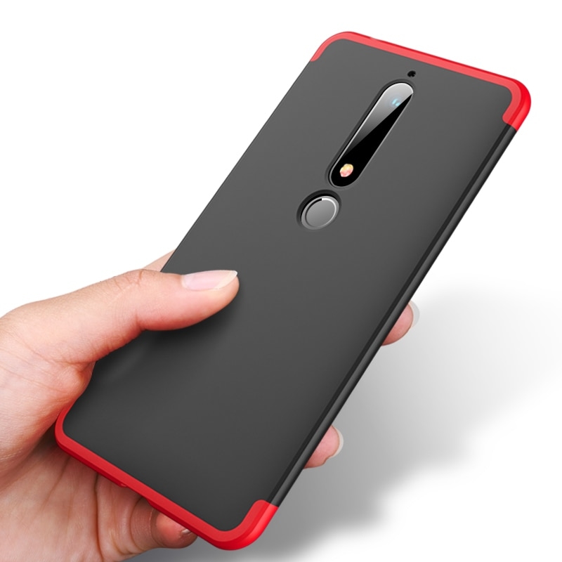 Pokrowiec GKK 360 Protection Case czerwony Nokia 6.1 / 8