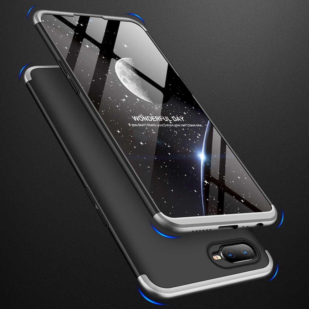 Pokrowiec GKK 360 Protection Case srebrny Oppo AX7 / 3