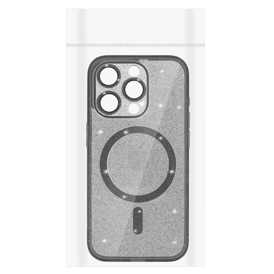 Pokrowiec Glitter Magsafe Case czarny Apple iPhone 11 / 8