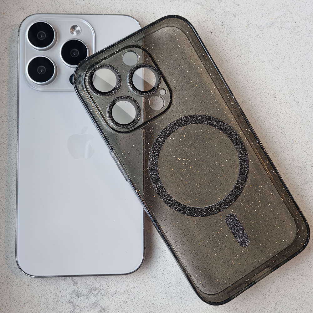 Pokrowiec Glitter Magsafe Case czarny Apple iPhone 12 Pro Max / 6