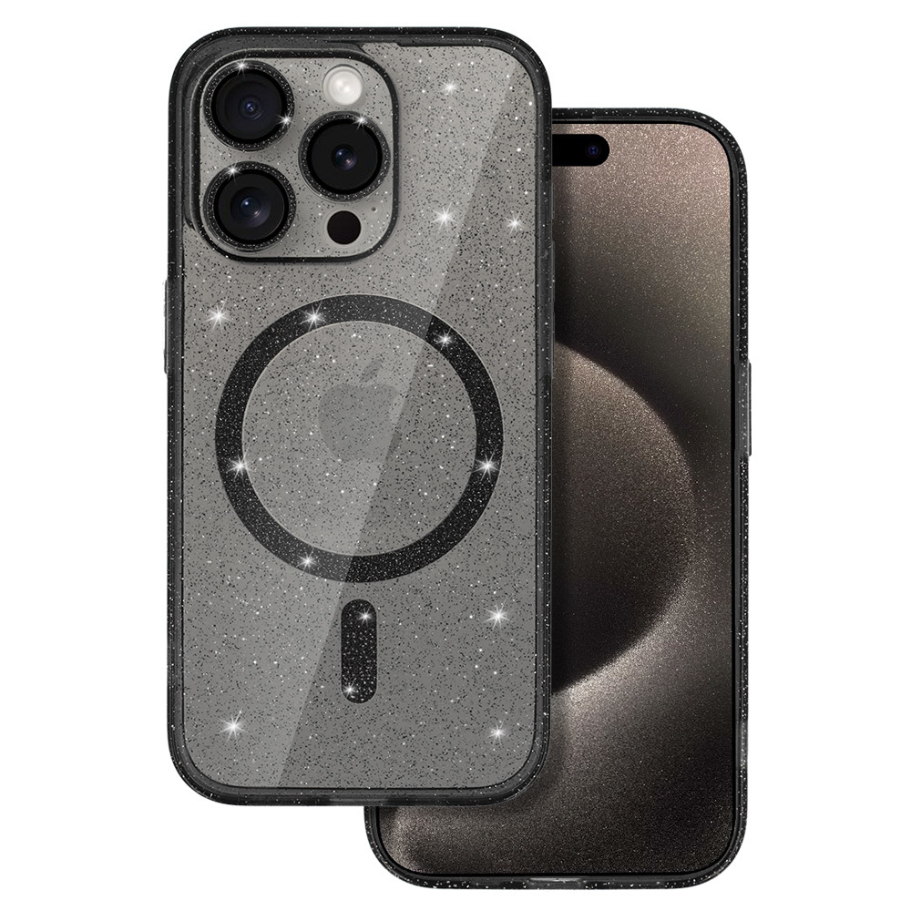 Pokrowiec Glitter Magsafe Case czarny Apple iPhone 14 Pro
