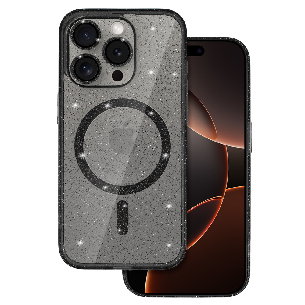 Pokrowiec Glitter Magsafe Case czarny Apple iPhone 16 Pro Max Pokrowiec Glitter Magsafe Case czarny Apple iPhone 16 Pro Max