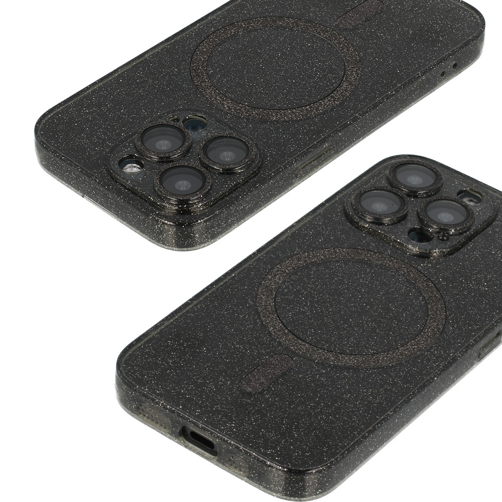 Pokrowiec Glitter Magsafe Case czarny Samsung Galaxy S24 FE / 4