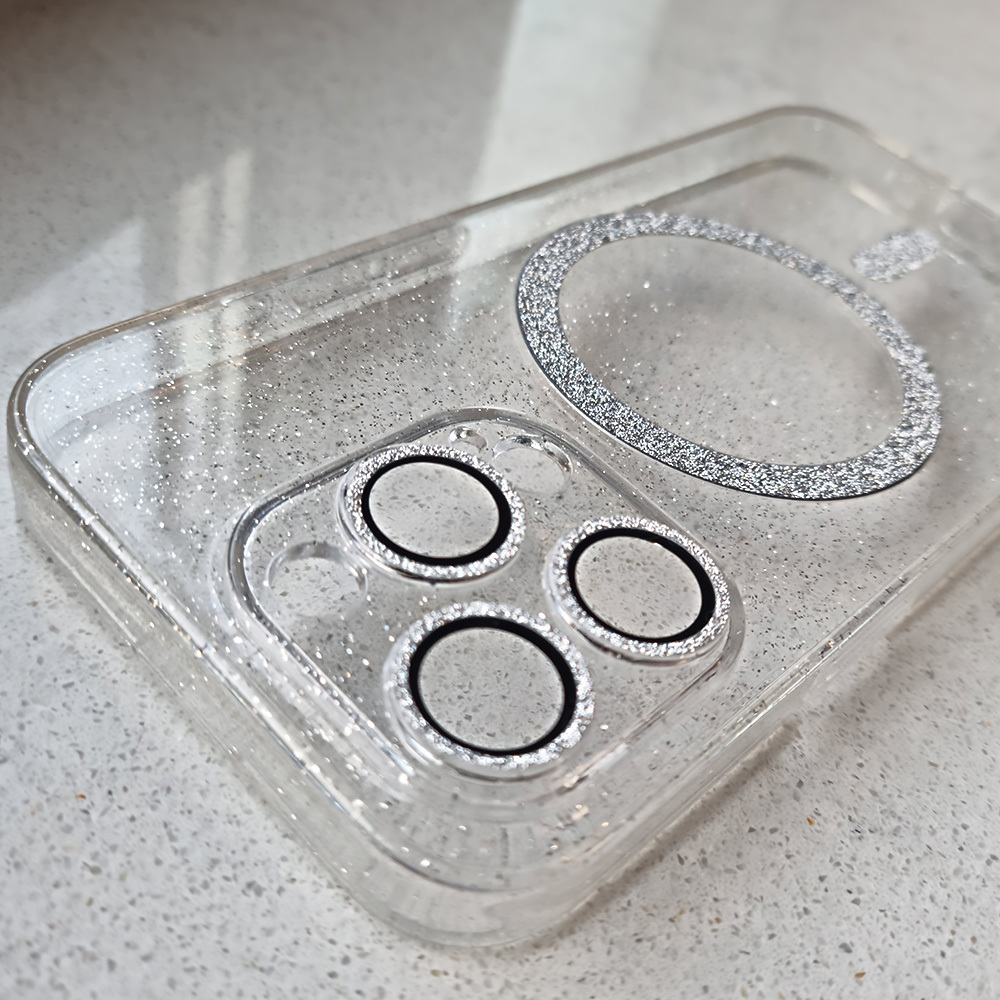 Pokrowiec Glitter Magsafe Case prze�roczysty Apple iPhone 12 Pro / 7