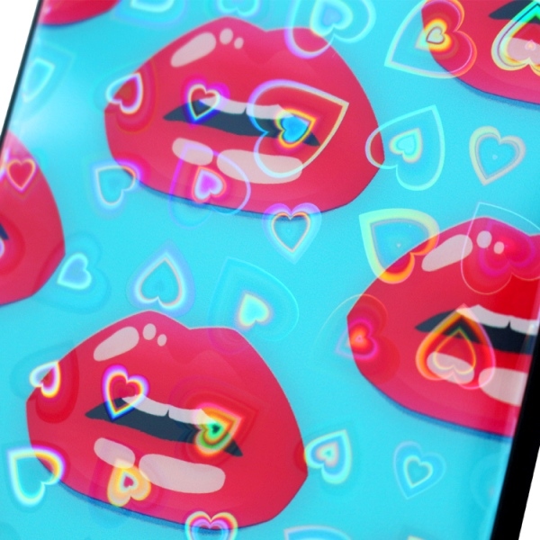Pokrowiec Hearts Glass wzr 3 usta Apple iPhone 5s / 2