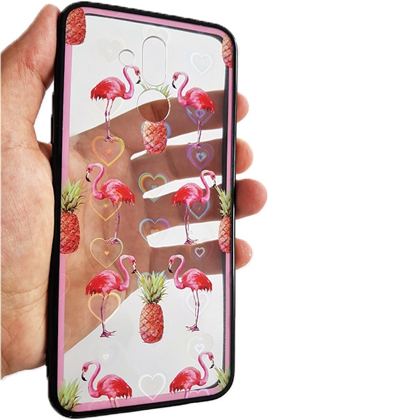 Pokrowiec Hearts wzr flamingi Samsung Galaxy J4 Plus (2018) / 2