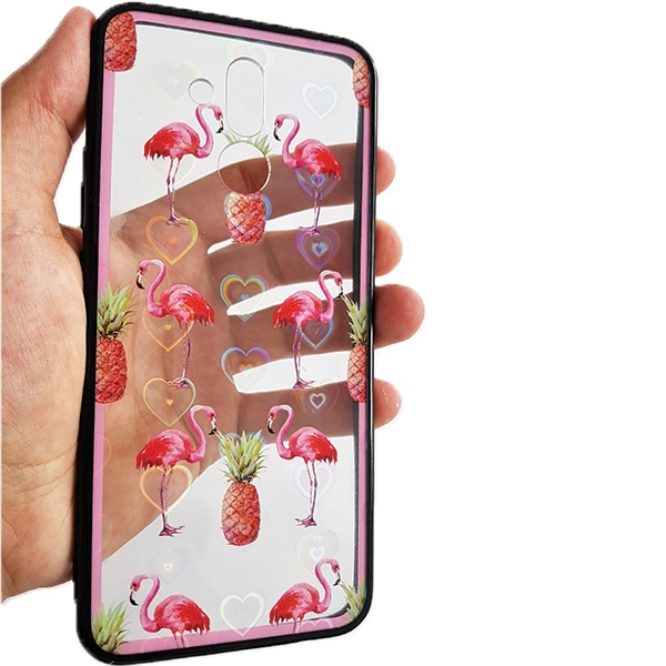 Pokrowiec Hearts wz�r flamingi Samsung Galaxy S10 Plus / 2