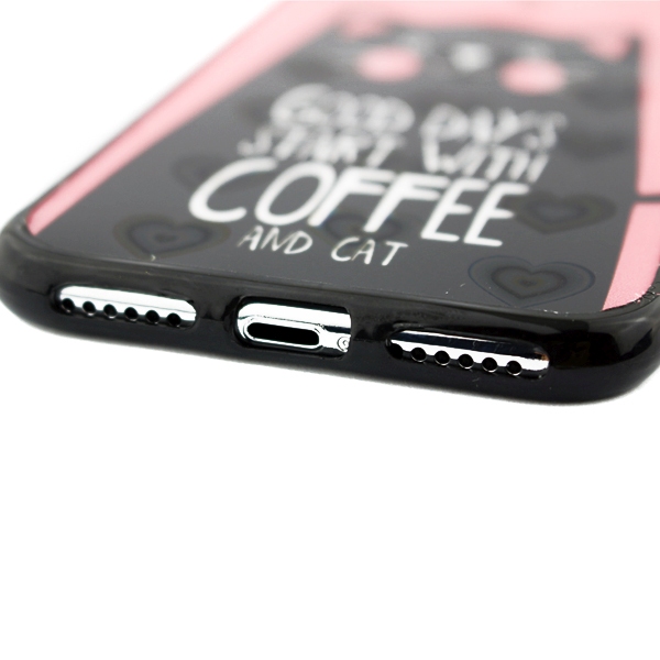 Pokrowiec Hearts wz�r kot Huawei P20 Lite / 5