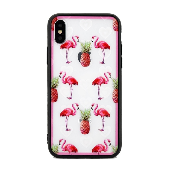 Pokrowiec Hearts wzr flamingi Apple iPhone SE 2022
