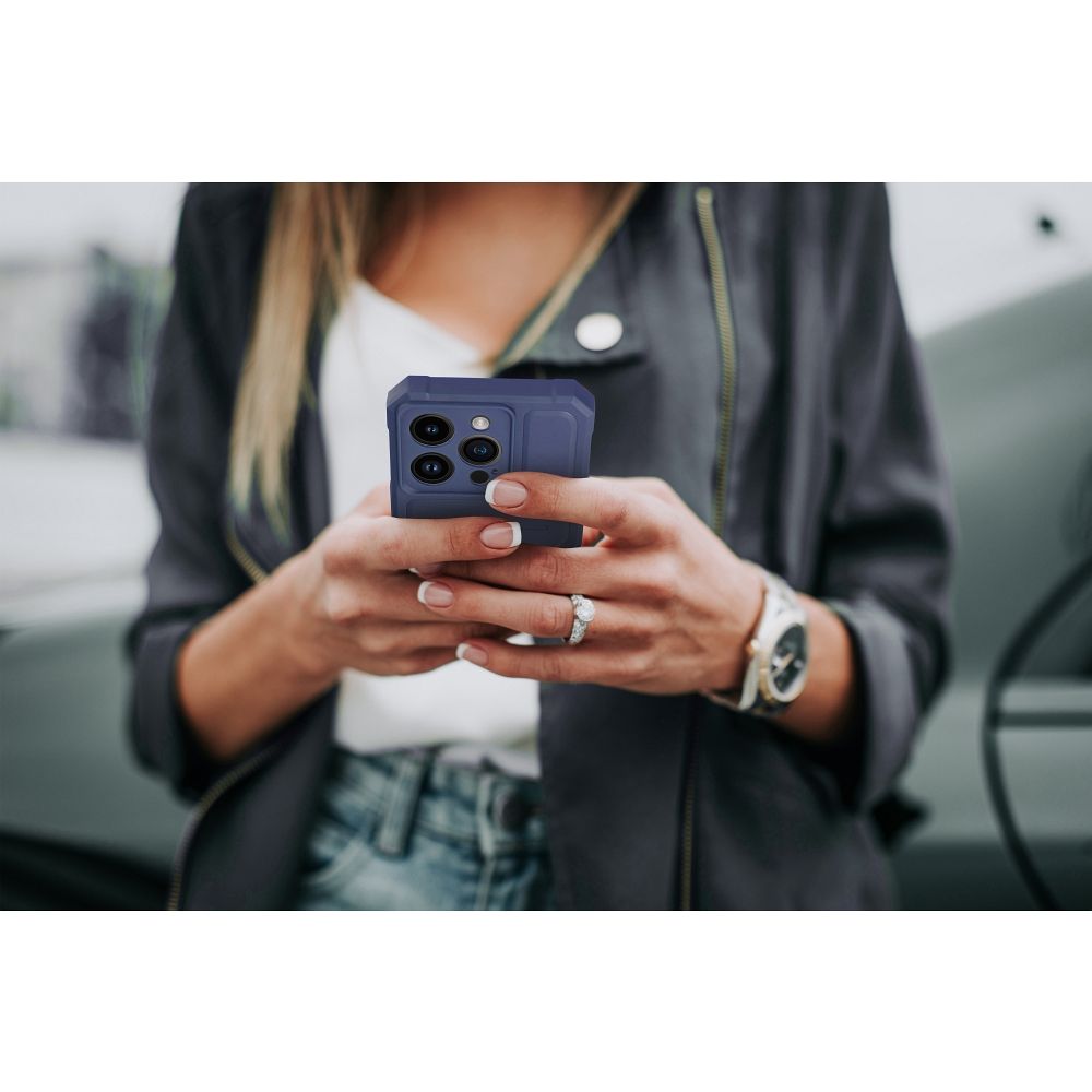 Pokrowiec Heavy Duty niebieski Apple iPhone 15 Pro Max / 4 Pokrowiec Heavy Duty niebieski Apple iPhone 15 Pro Max / 4