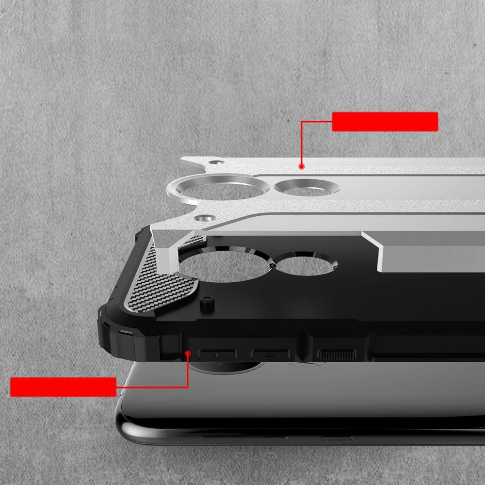 Pokrowiec Hybrid Armor pancerny czarny Motorola Moto G7 Power / 3