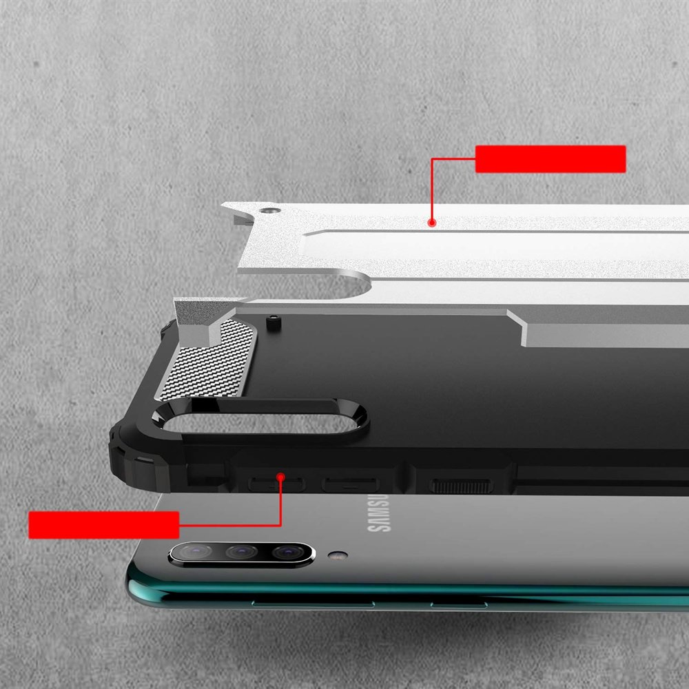 Pokrowiec Hybrid Armor pancerny czarny Samsung Galaxy A70 / 5 Pokrowiec Hybrid Armor pancerny czarny Samsung Galaxy A70 / 5