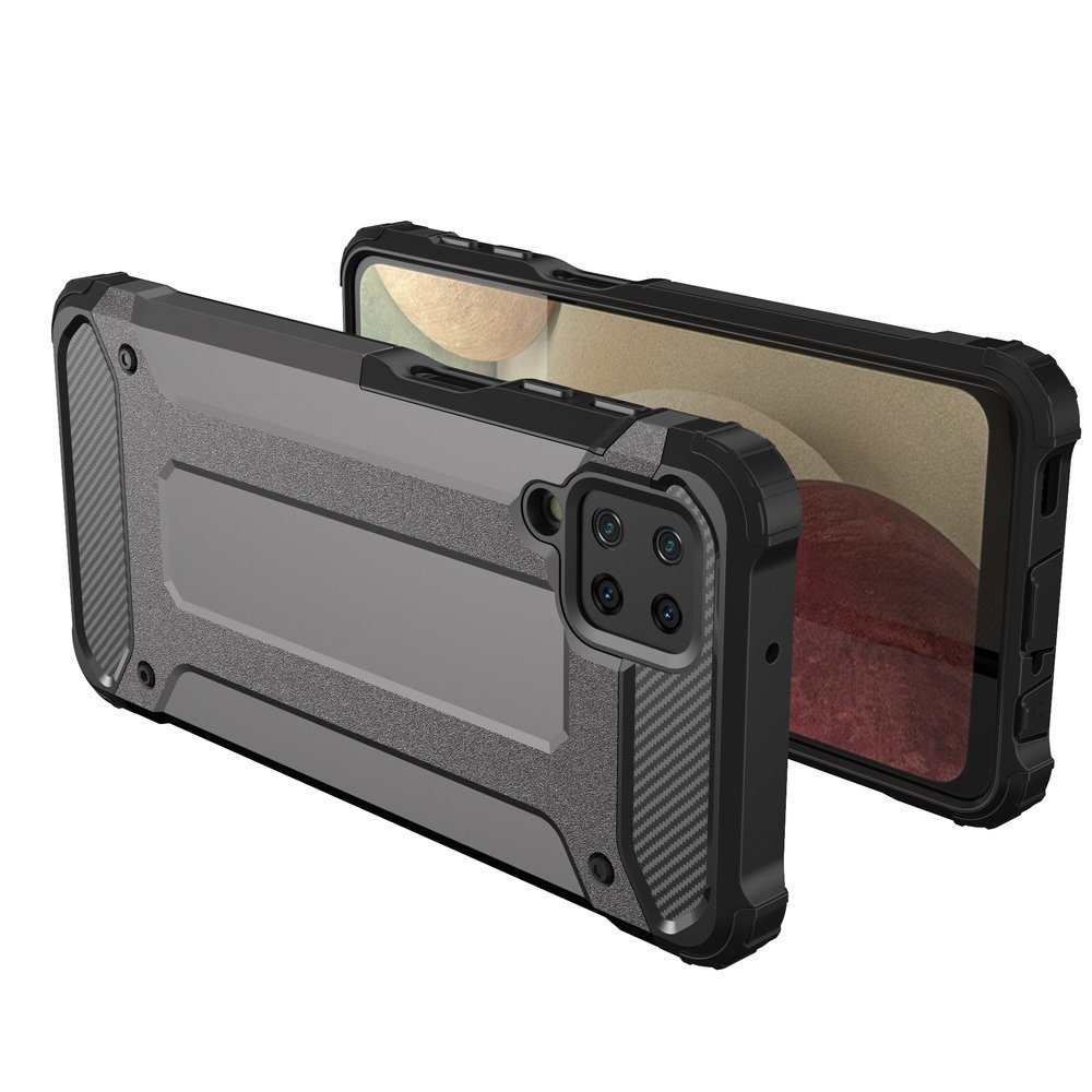 Pokrowiec Hybrid Armor pancerny czarny Samsung Galaxy M12 / 3