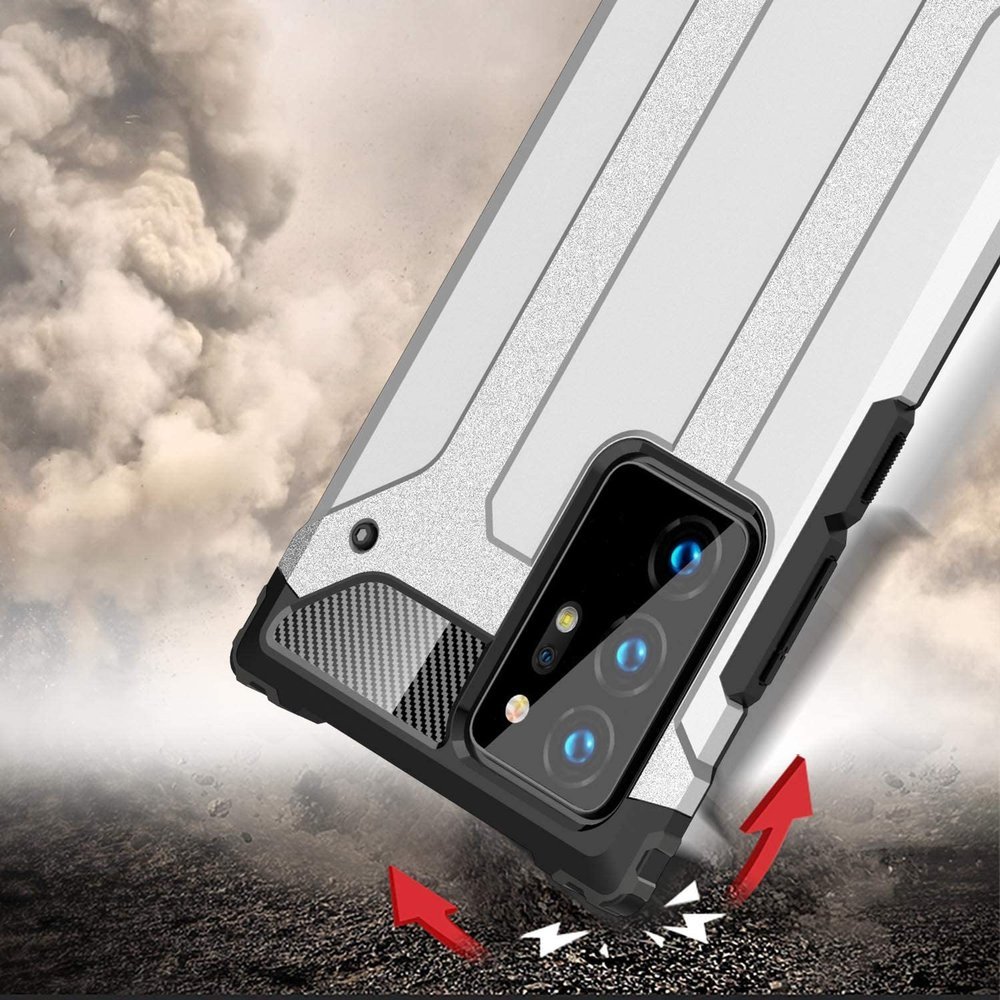 Pokrowiec Hybrid Armor pancerny czarny Samsung Galaxy Note 20 Ultra / 3 Pokrowiec Hybrid Armor pancerny czarny Samsung Galaxy Note 20 Ultra / 3