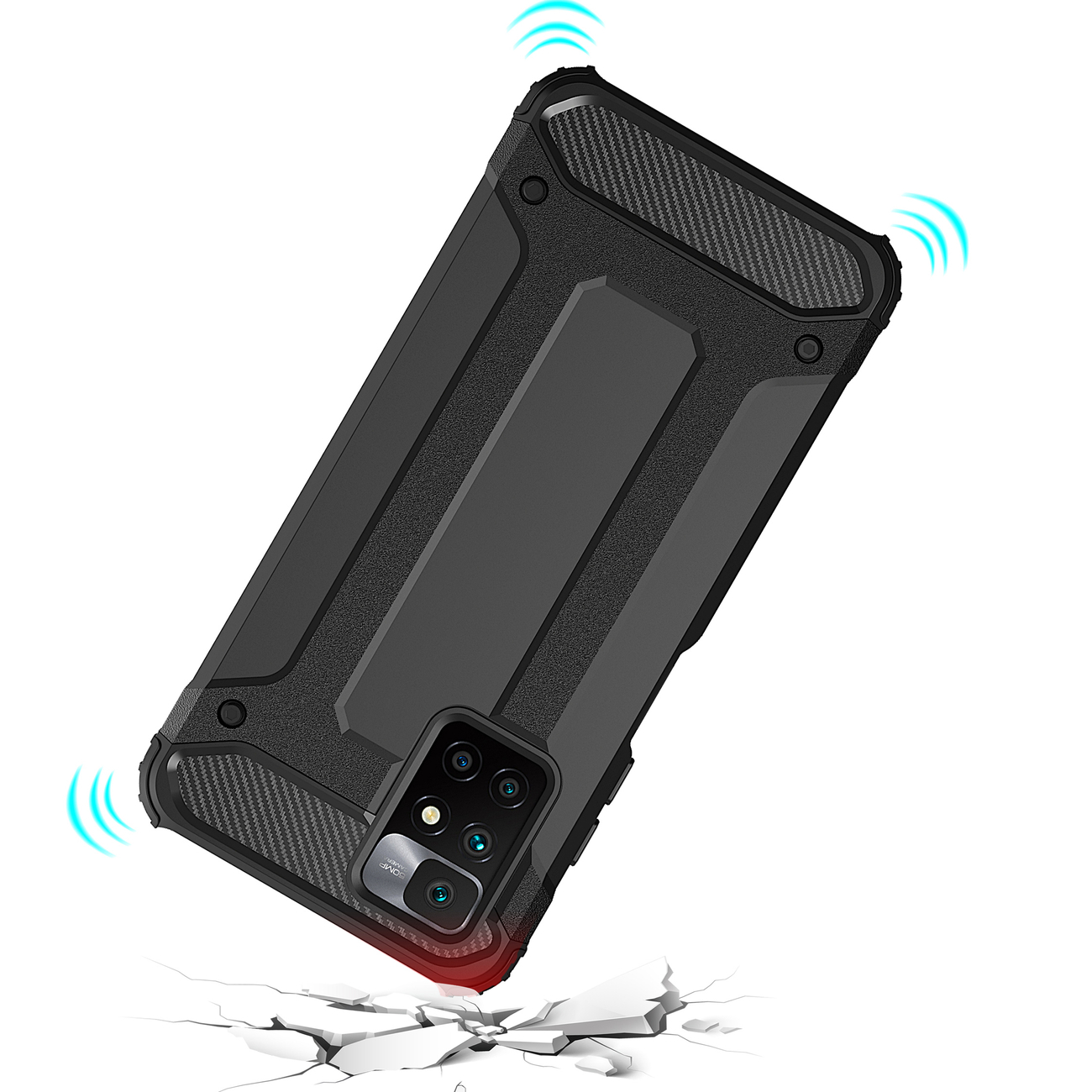 Pokrowiec Hybrid Armor pancerny czarny Xiaomi Redmi 10 / 5