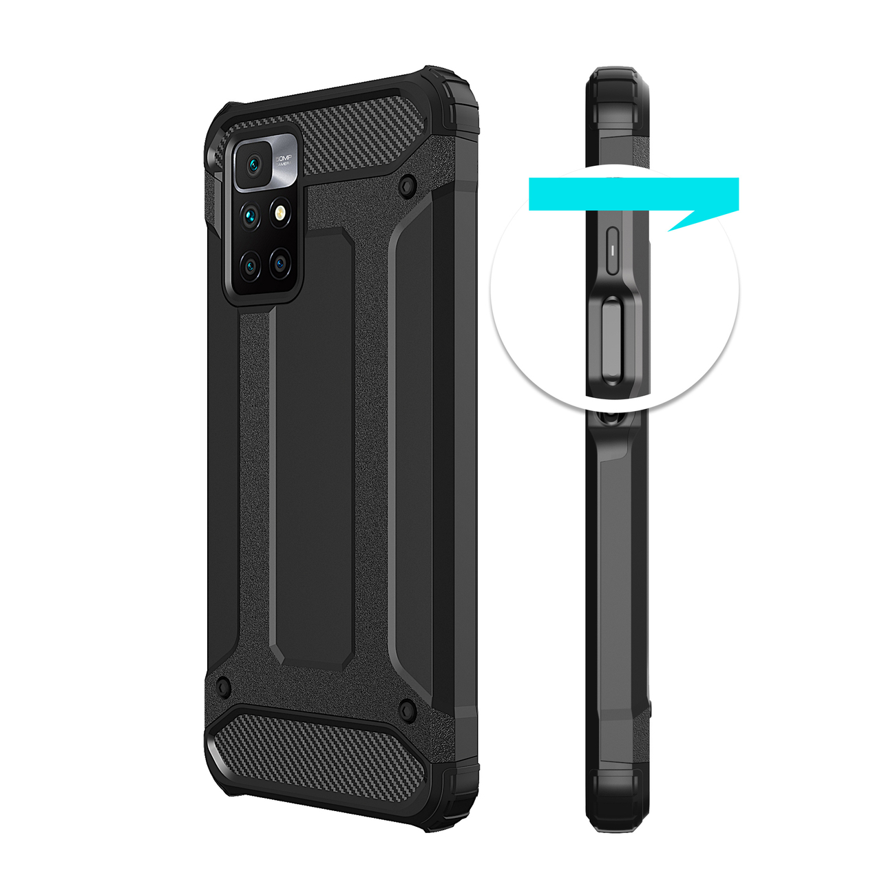 Pokrowiec Hybrid Armor pancerny czarny Xiaomi Redmi 10 / 8