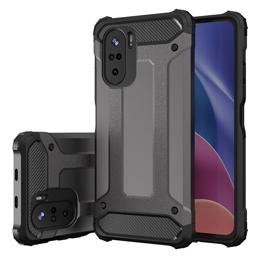 Pokrowiec Hybrid Armor pancerny czarny Xiaomi Redmi K40 Pro Plus / 2 Pokrowiec Hybrid Armor pancerny czarny Xiaomi Redmi K40 Pro Plus / 2