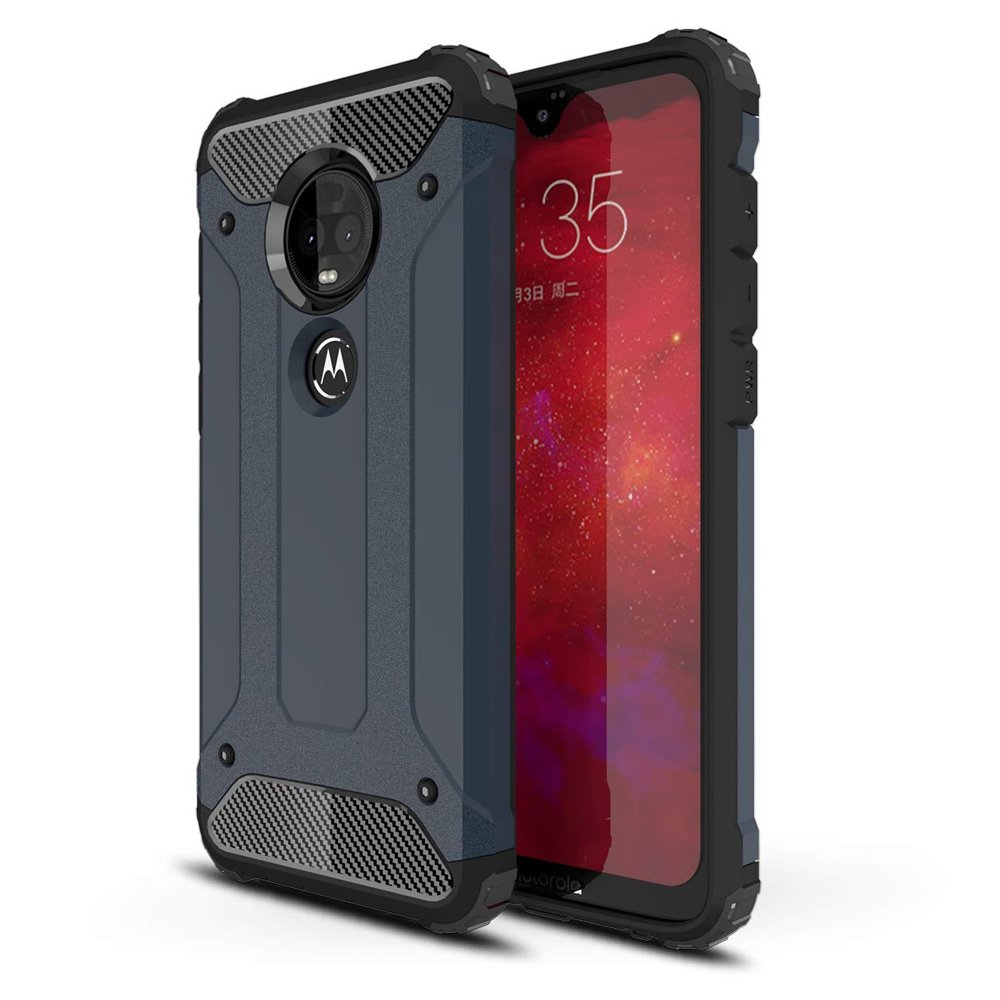 Pokrowiec Hybrid Armor pancerny niebieski Motorola Moto G7 Plus