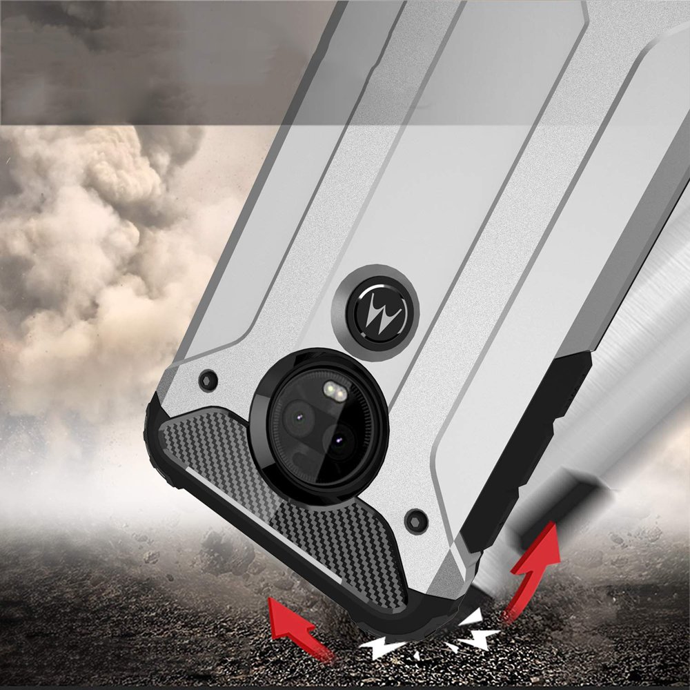 Pokrowiec Hybrid Armor pancerny niebieski Motorola Moto G7 Plus / 3