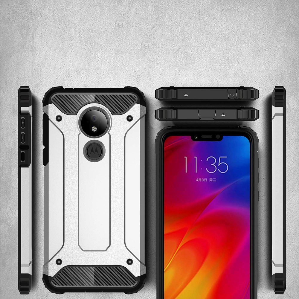 Pokrowiec Hybrid Armor pancerny niebieski Motorola Moto G7 Power / 5