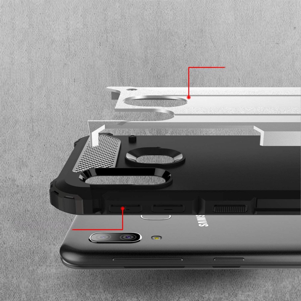 Pokrowiec Hybrid Armor pancerny niebieski Samsung Galaxy A20e / 6